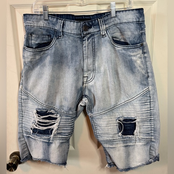 Mad Blue Other - Mad Blue Distressed Denim Men’s Shorts Size 36 100% Cotton